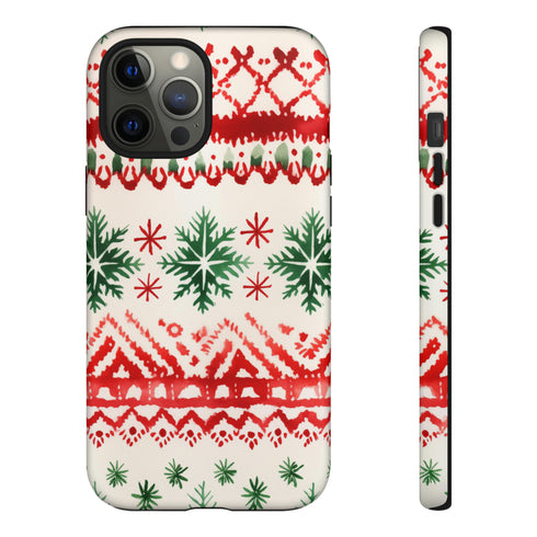 Watercolor Study of Christmas Patterns - Impact Resistant Phone Case iPhone 12 Pro Max Matte